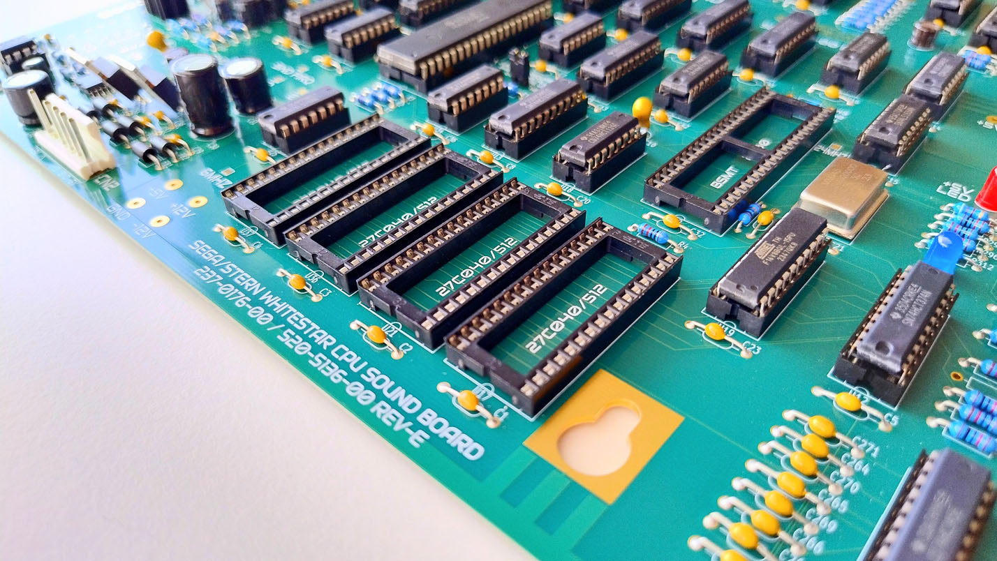 Stern Whitestar / Sega Pinball CPU / MPU Sound Board 520-5136-00 / 237-0176-00 Rev-E