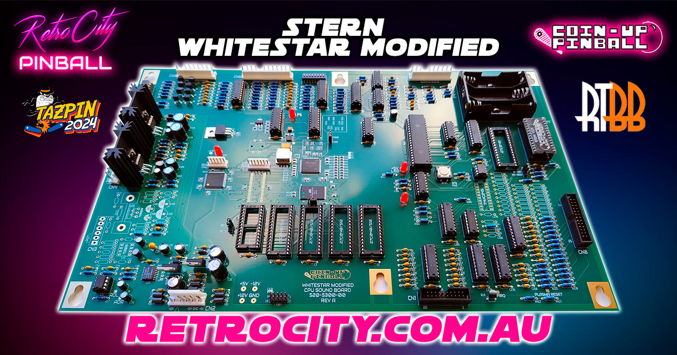 Stern Whitestar V2 Modified Pinball CPU / MPU Sound Board 520-5300-00
