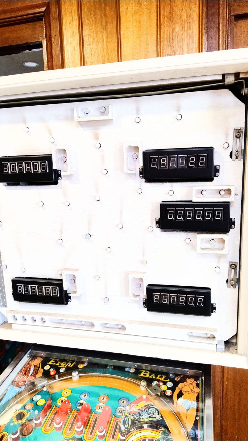Single Bally Stern 7 Digit LED Display With Steel Mounting Frame AS-2518-58 / A-645