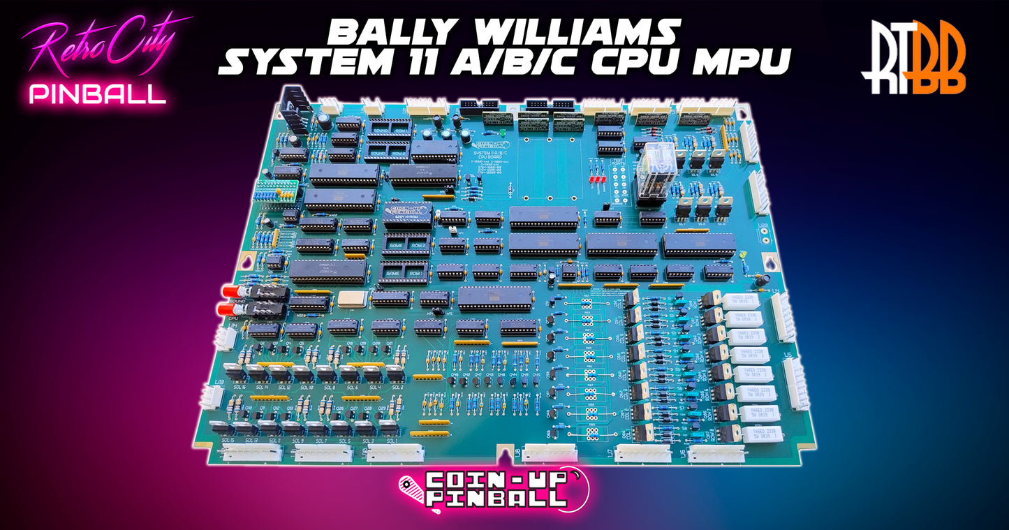 Bally Williams System 11N / 11A / 11B / 11C CPU MPU Board