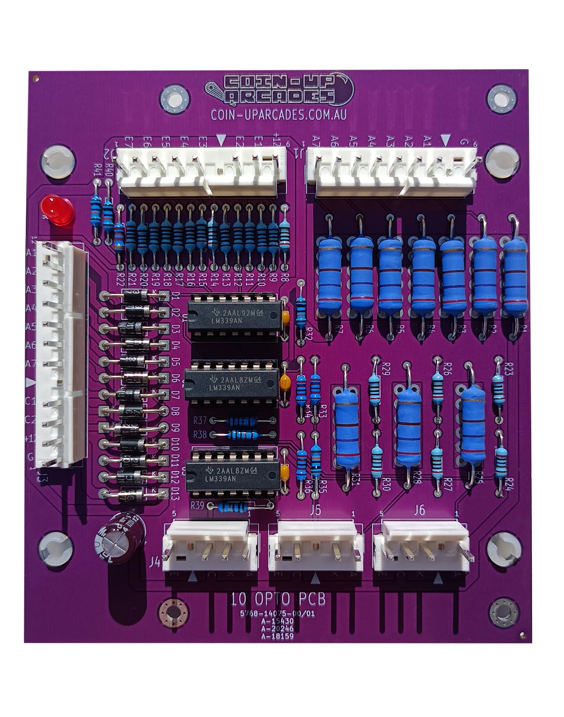 10 Opto Board Replacement for Bally/Williams Pinball Machine. A-15430, A-20246, A-18159-1